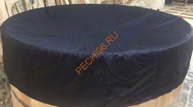 Купель НКЗ круглая из кедра с пластиковой вставкой d 150 см