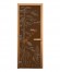Дверь стеклянная «бронза Тайга» коробка 1900х700 мм, осина