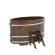 Купель для бани BentWood овальная из мореного дуба Премиум, 0,92х1,66 м