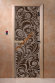 Дверь стеклянная DoorWood «Хохлома черный жемчуг матовый», 1700х700 мм