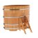 Купель для бани BentWood овальная из сращённой лиственницы, 1,12х1,83 м