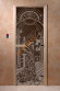 Дверь стеклянная DoorWood «Жар-птица черный жемчуг», 1700х700 мм