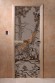 Дверь стеклянная DoorWood «Мишки в лесу черный жемчуг матовый», 1700х700 мм
